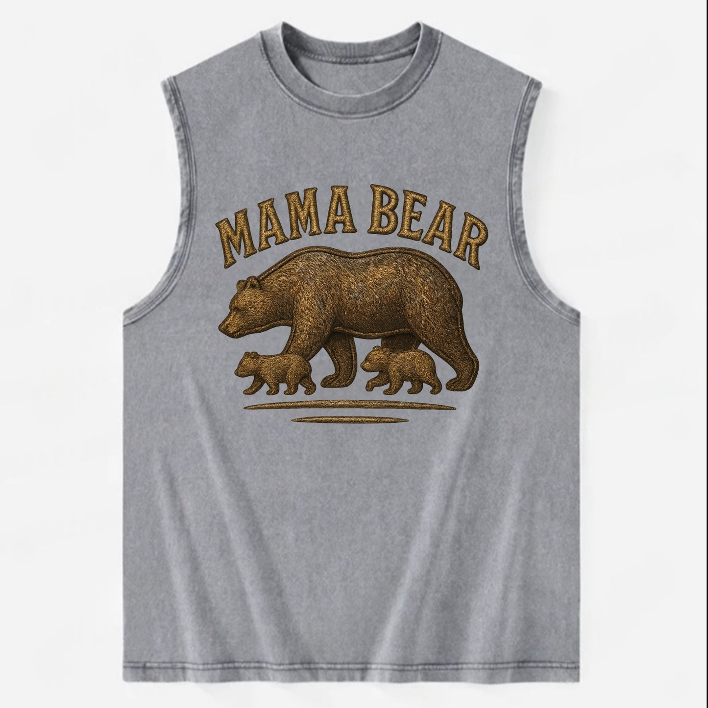 Mama Bear - Vintage Washed Tank - Grey