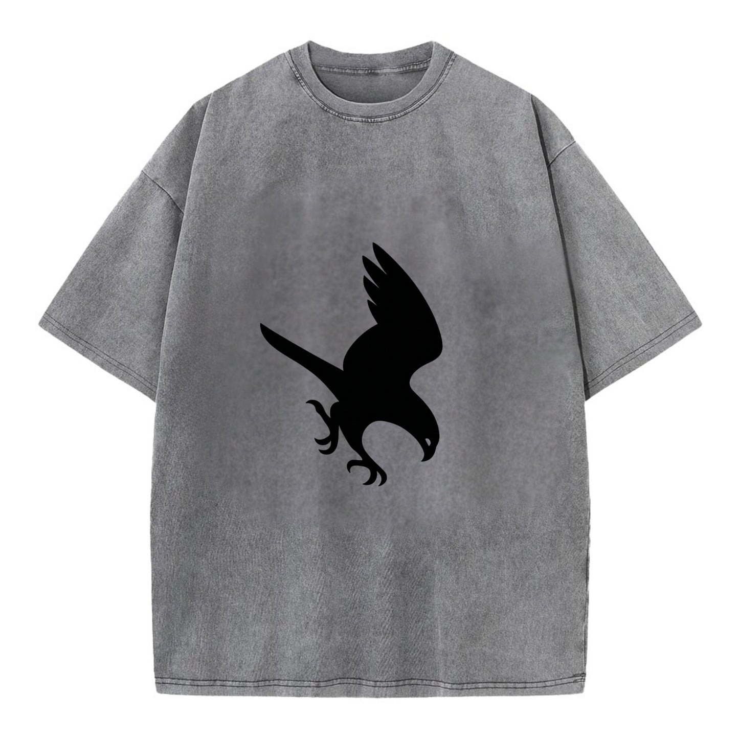 Hawk diving for prey - Vintage T-shirt - Grey