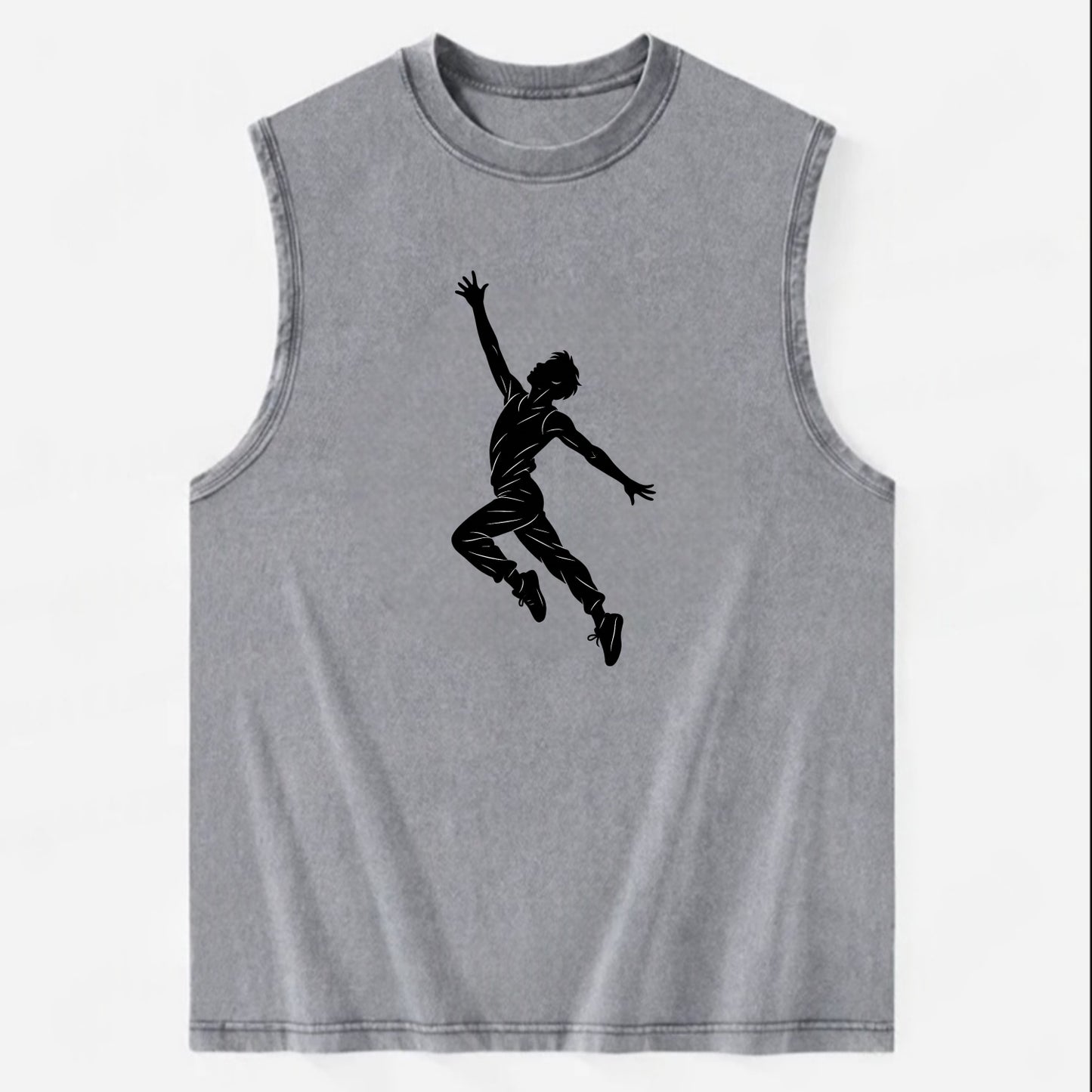 Modern dancer reaching skyward - Vintage Washed Tank - Grey