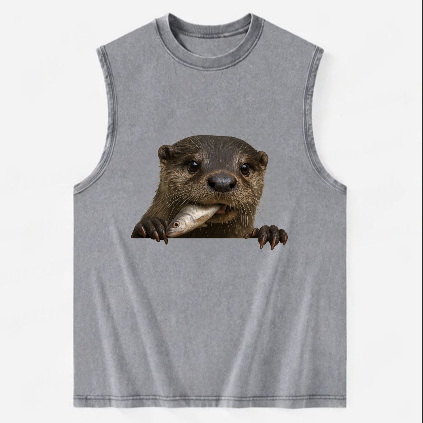 River Otter - Vintage Washed Tank - Grey