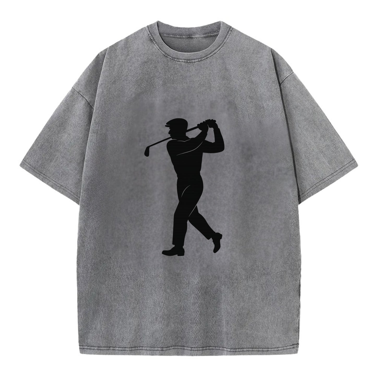 Golfer perfect swing follow-through - Vintage T-shirt - Grey
