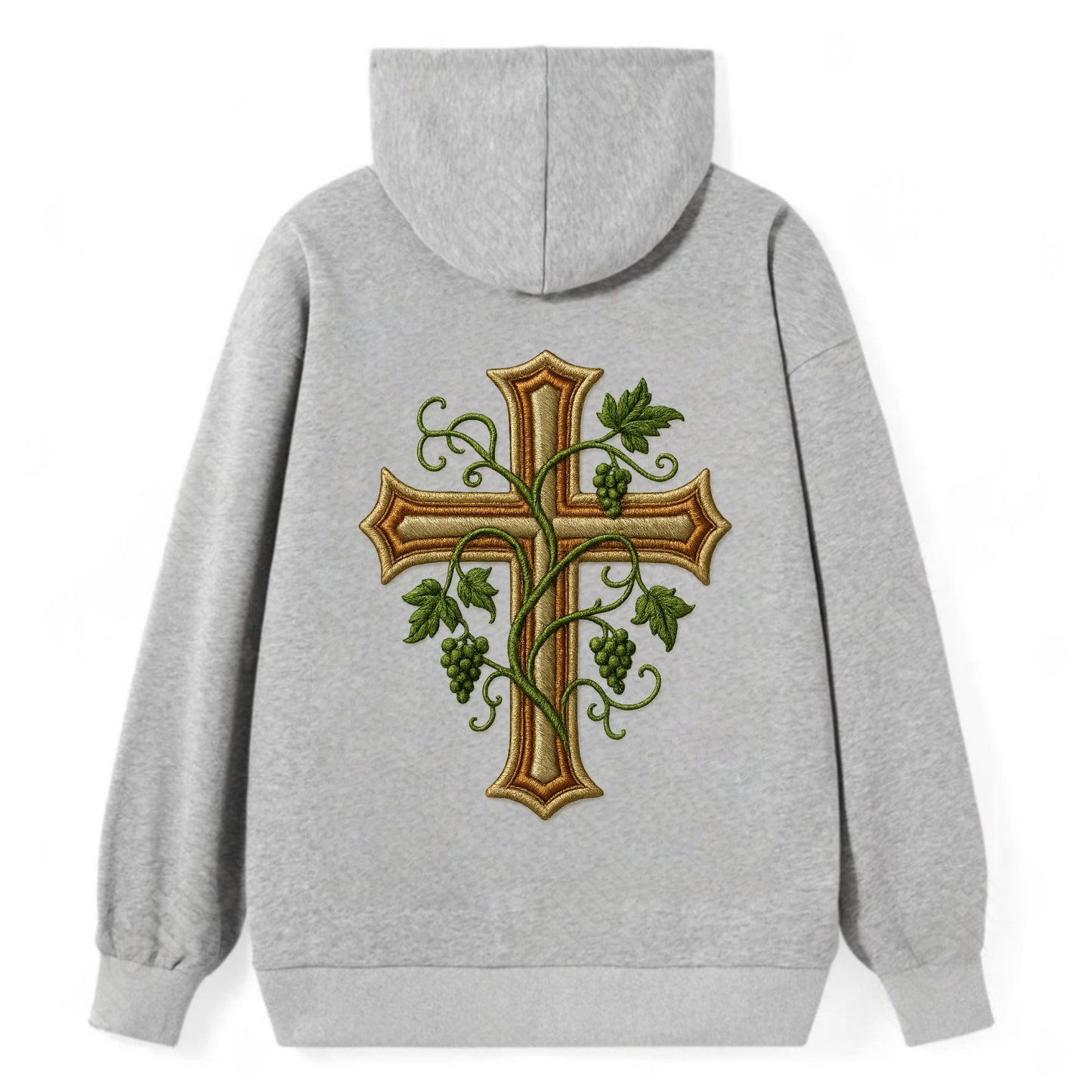 Vine Cross - Classic Pullover Hoodie - Grey