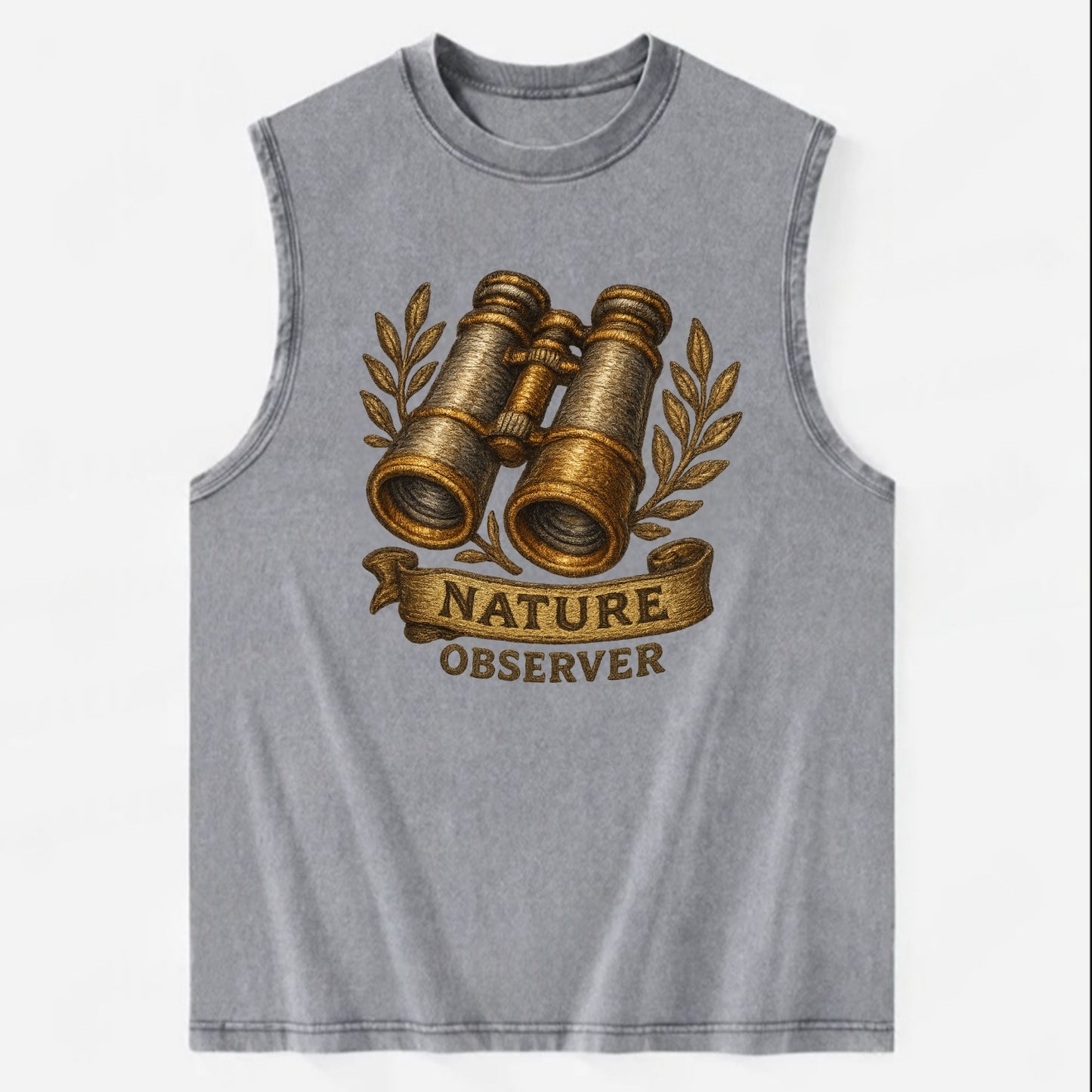 Binoculars for birdwatching - nature observer - Vintage Washed Tank - Grey