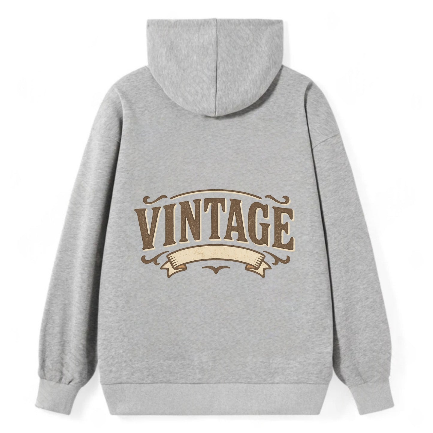 Bold typography design - "CENTERED" - aligned, focused, balanced within - Classic Pullover Hoodie - Grey