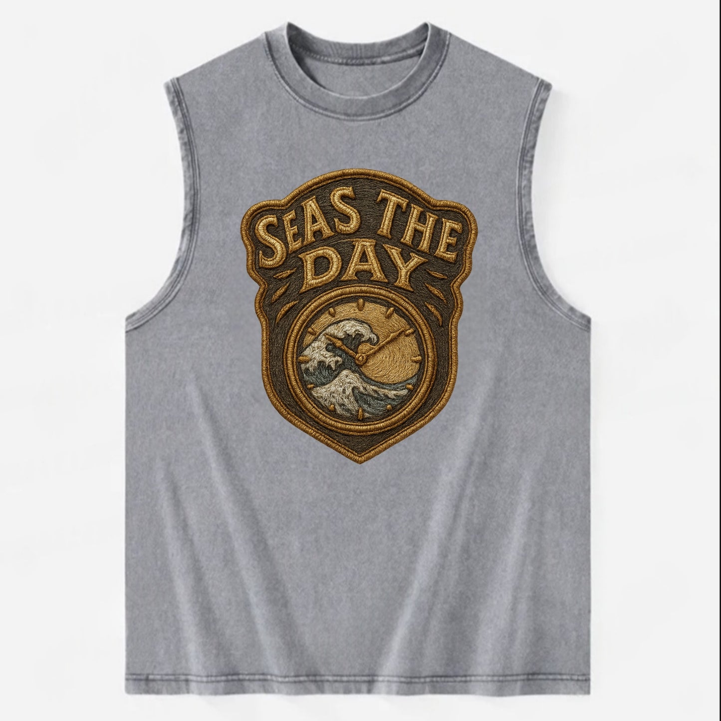 Seas The Day - Vintage Washed Tank - Grey