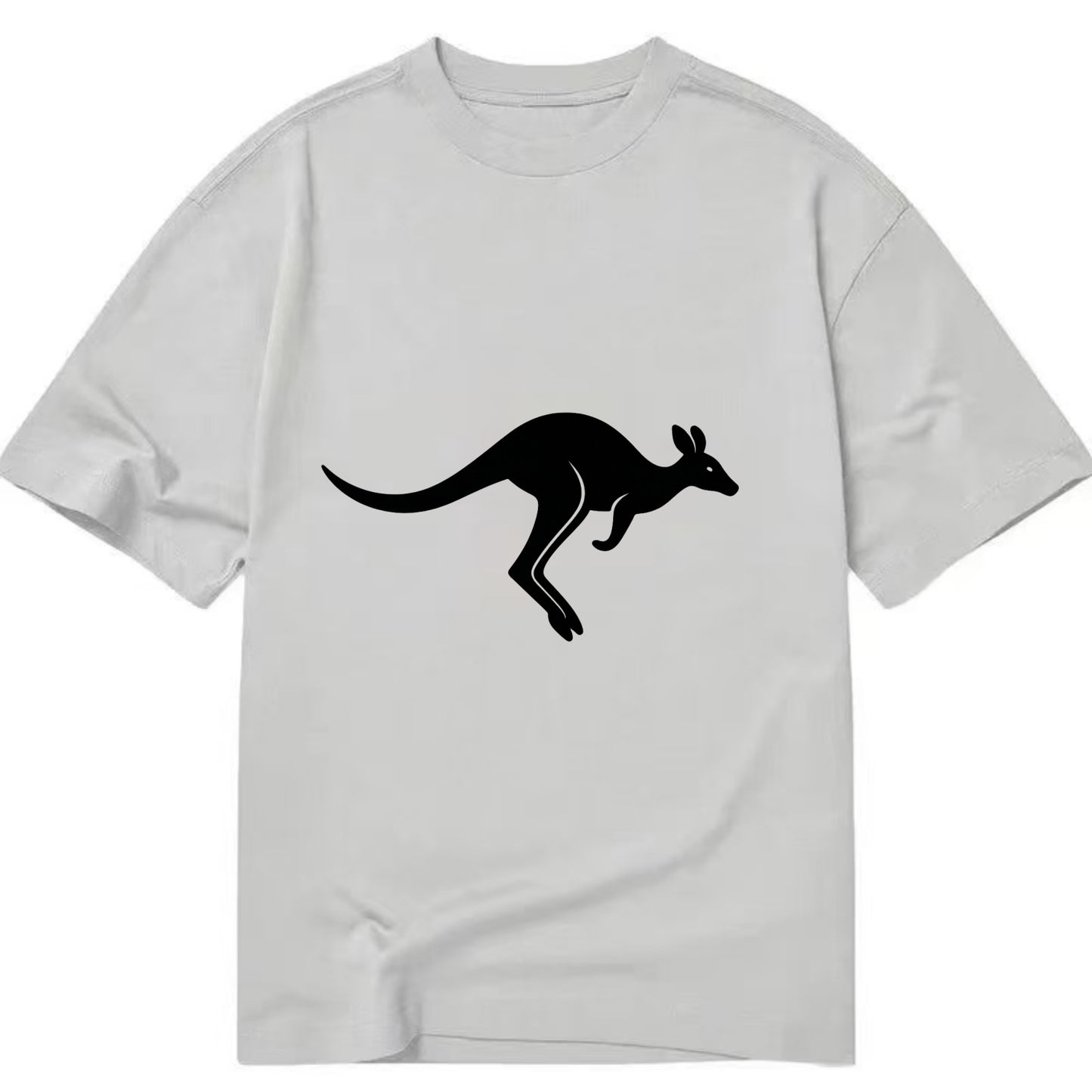 Kangaroo leaping across outback - Classic T-shirt - Grey