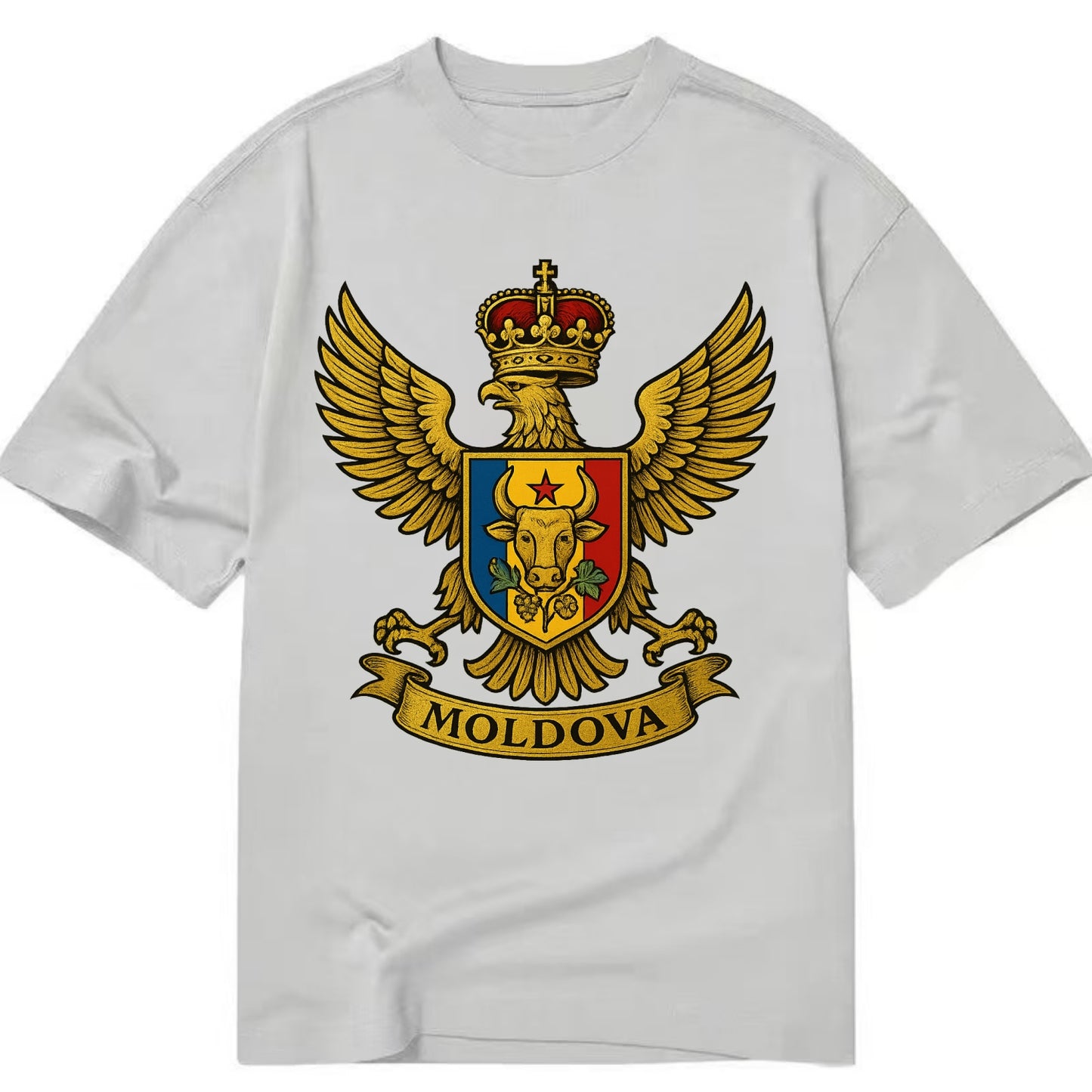 Moldova Heritage Badge - Classic T-shirt - Grey