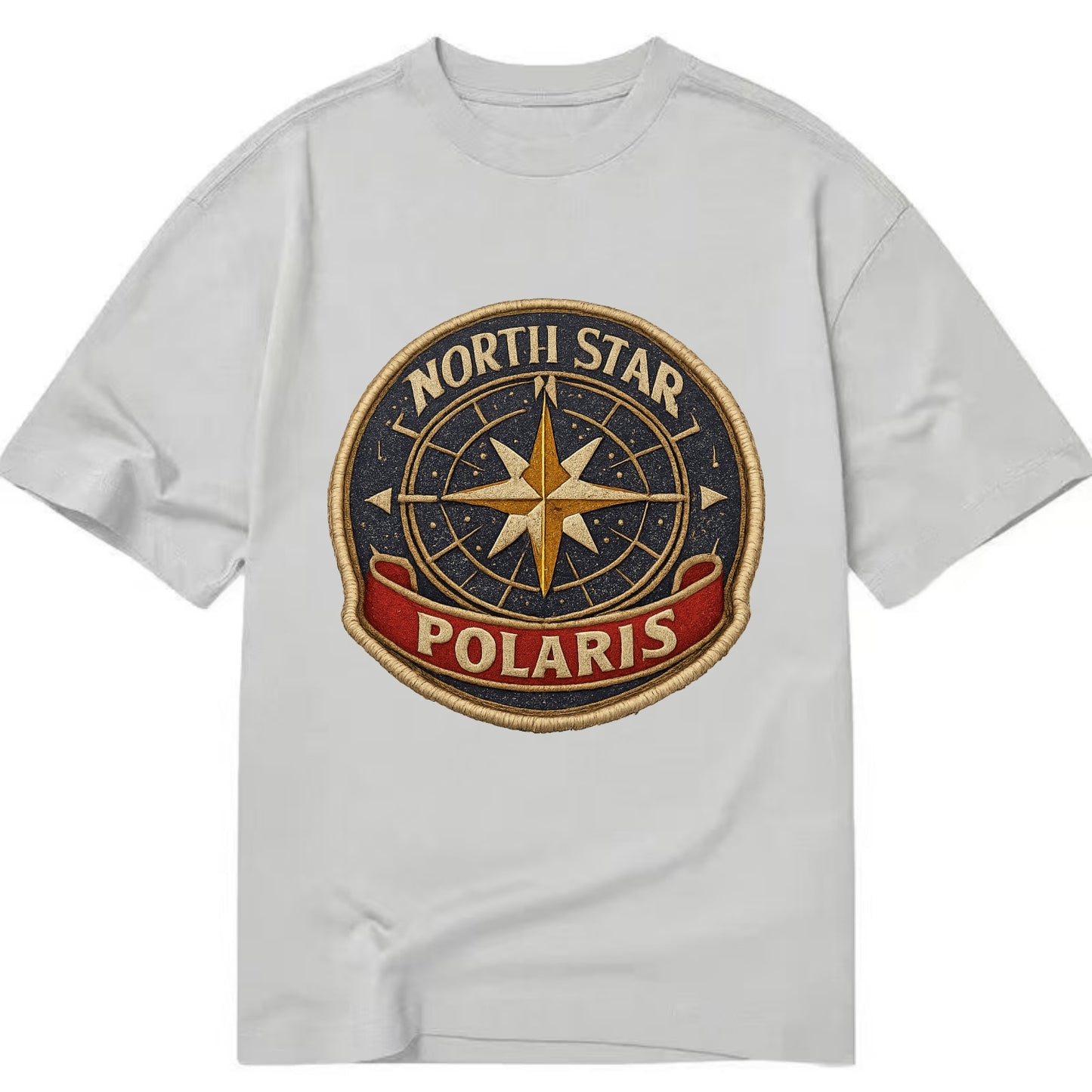 NORTH STAR POLARIS - guiding star in gold and white , navigation - Classic T-shirt - Grey