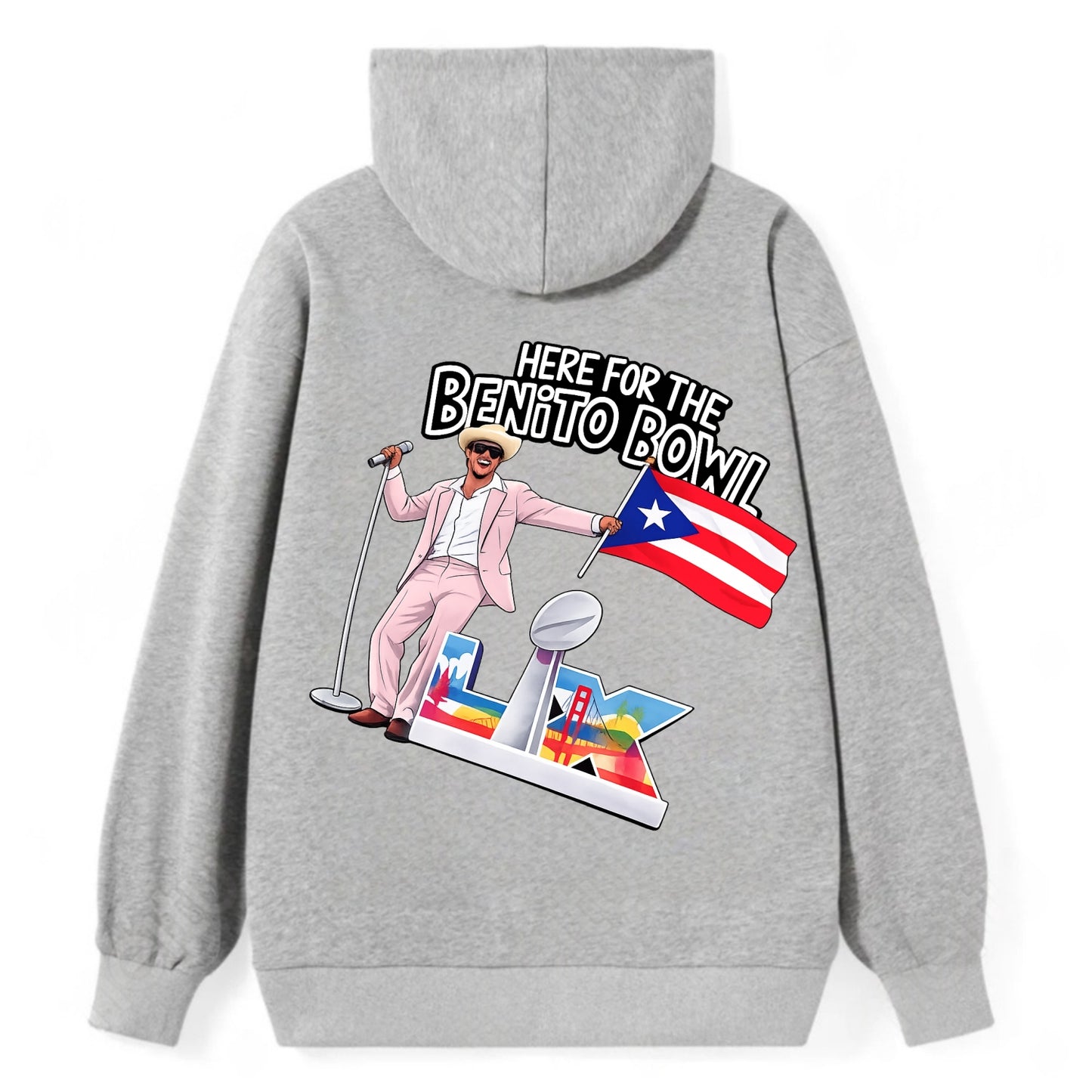 Here For The Bento Bowl - Classic Pullover Hoodie - Grey