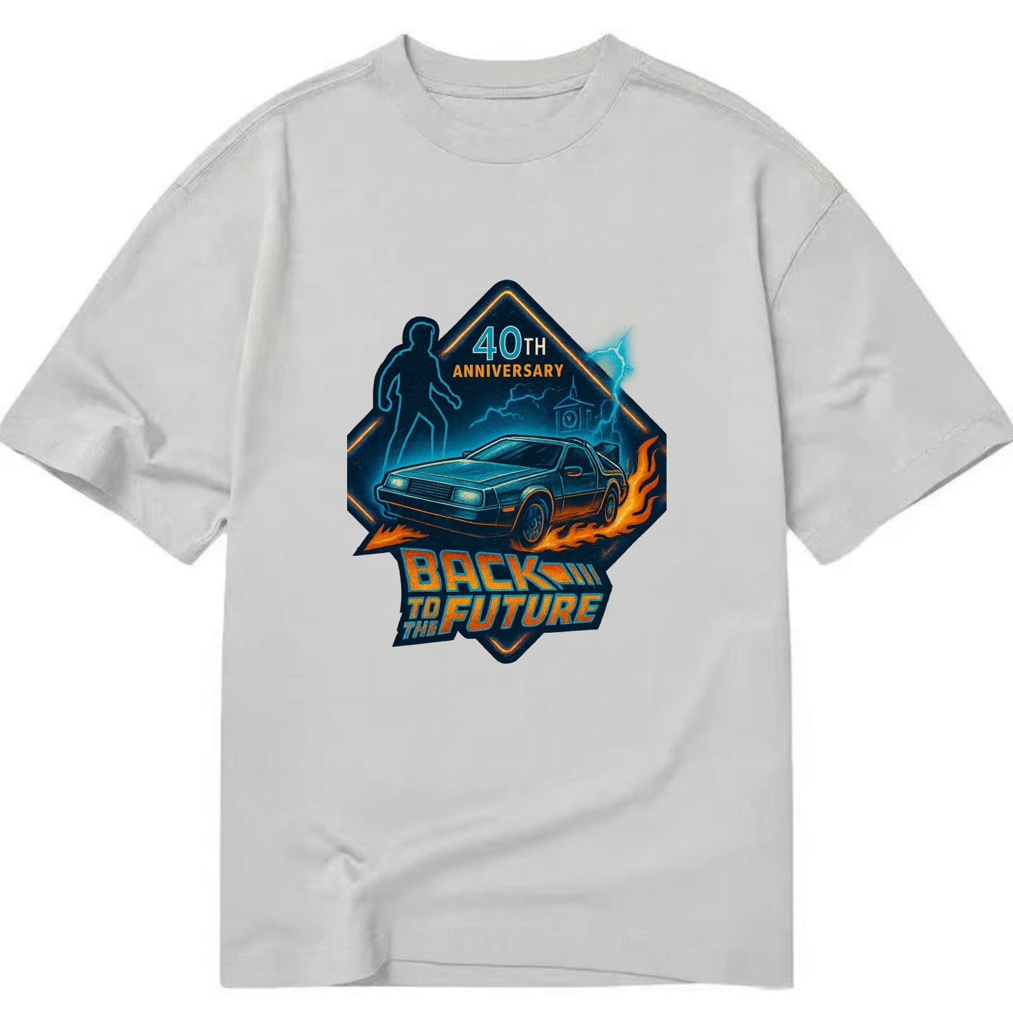 Back To The Future 40th Anniversary 2 - Classic T-shirt - Grey