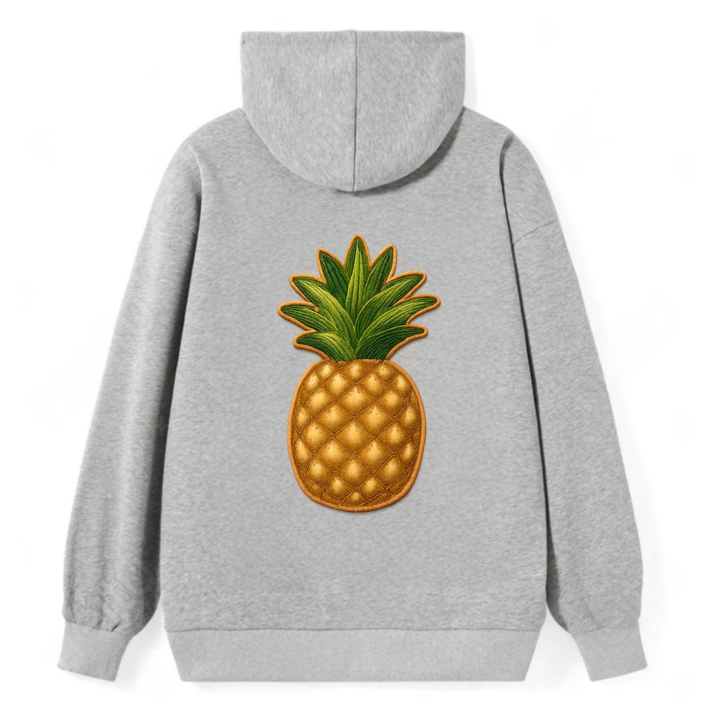 PINEAPPLE CROWN - tropical fruit in yellow and green , hospitality - Classic Pullover Hoodie - Grey