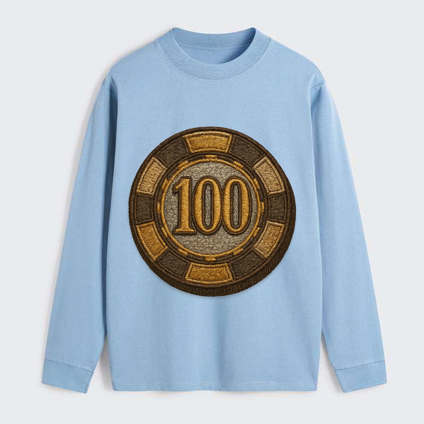 Poker Chip - Classic Long Sleeve Shirt - Light Blue