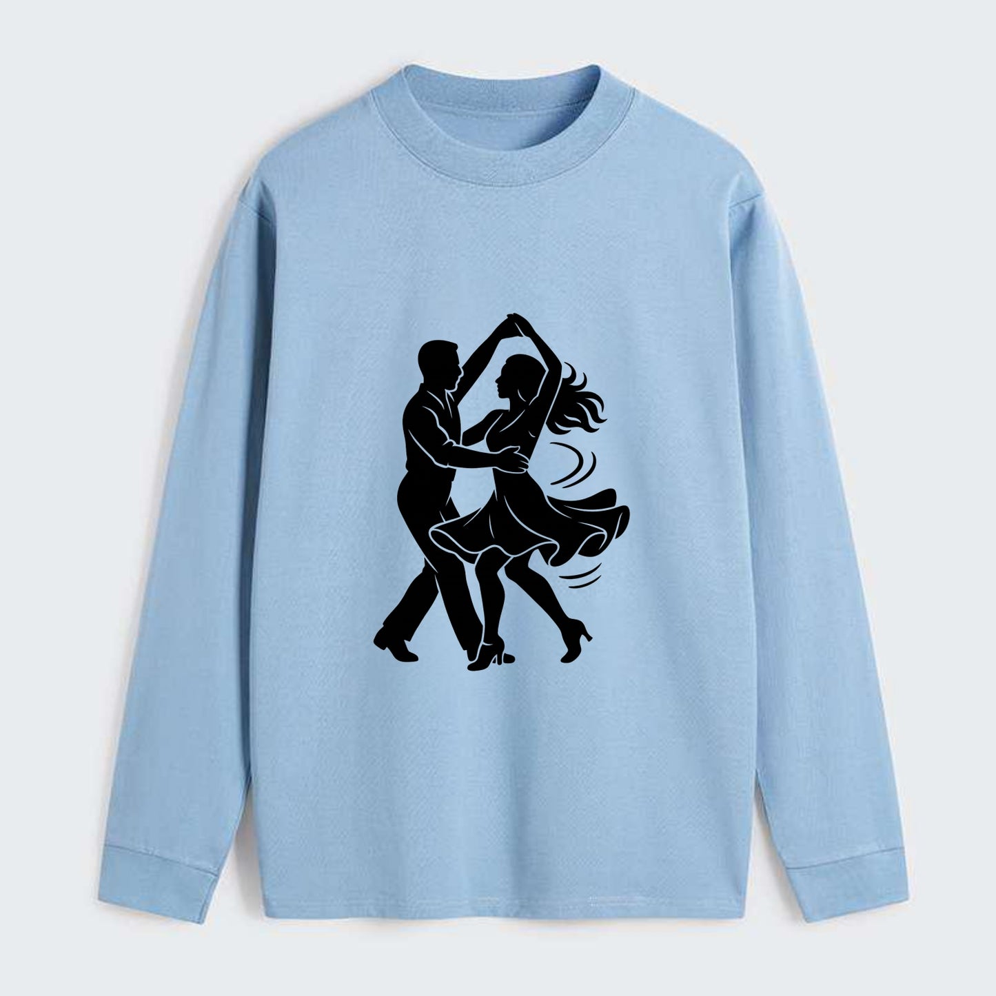 Salsa dancers spinning turn - Classic Long Sleeve Shirt - Light Blue