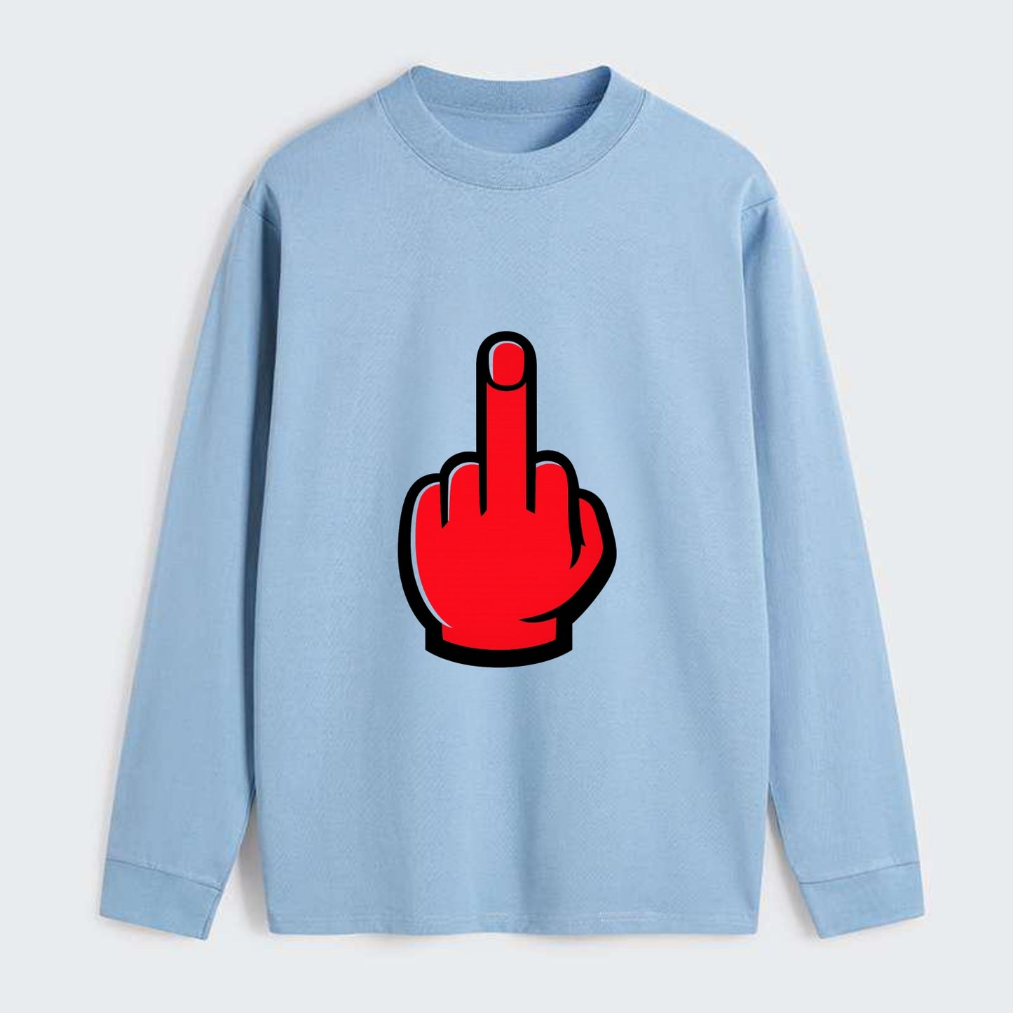 Bold Defiance Icon - Classic Long Sleeve Shirt - Light Blue