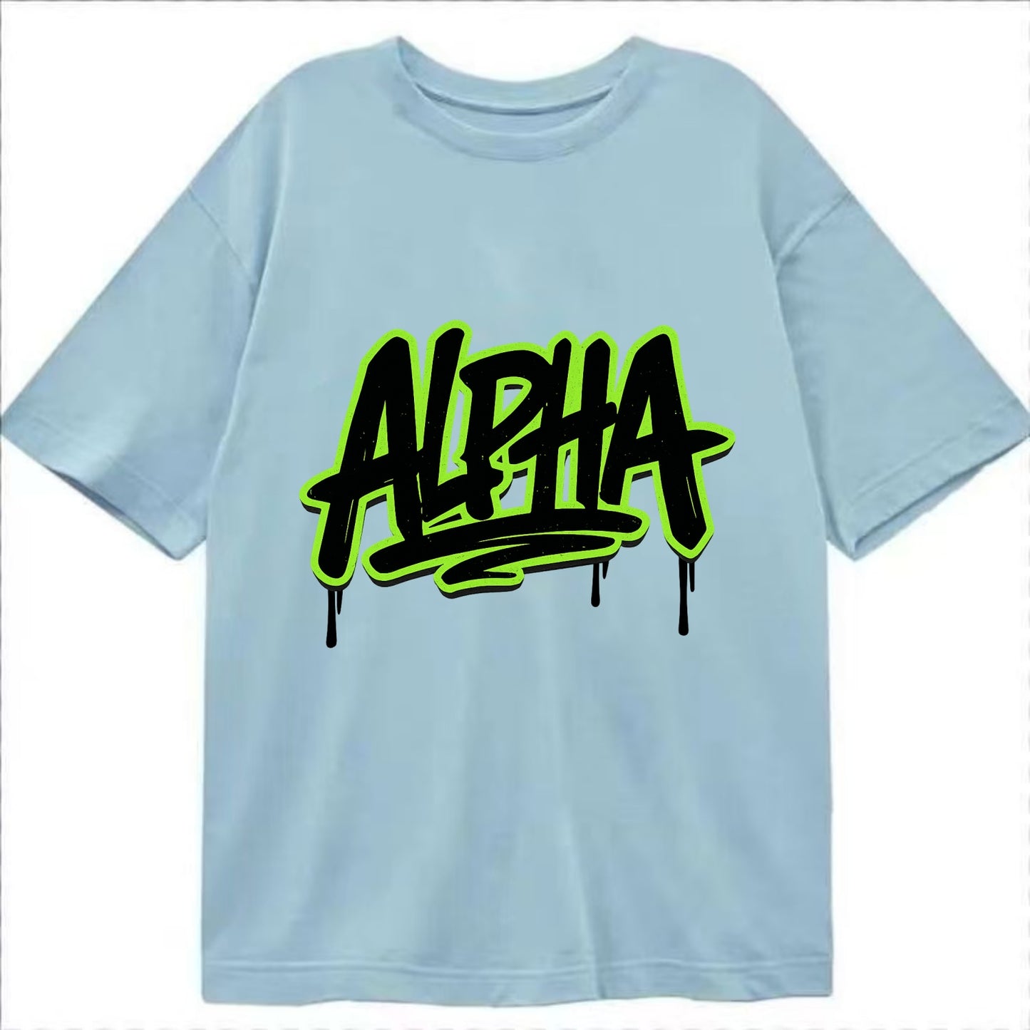 Bold typography design - "ALPHA" - leader of the pack - Classic T-shirt - Light Blue