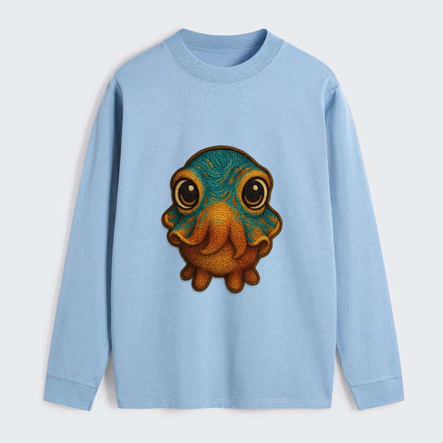 Baby Cuttlefish - color-changing skin, W-shaped pupil, front-facing, - Classic Long Sleeve Shirt - Light Blue