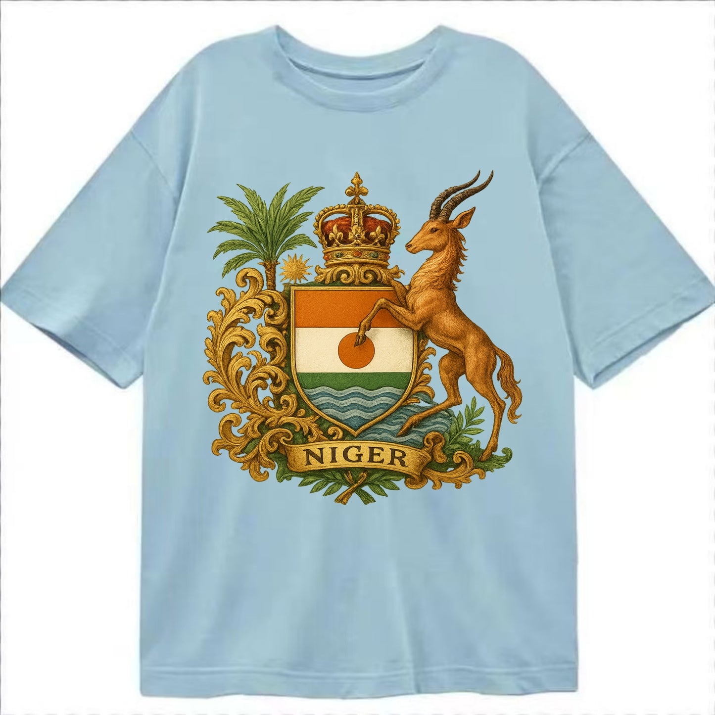 Niger Heritage Badge - Classic T-shirt - Light Blue