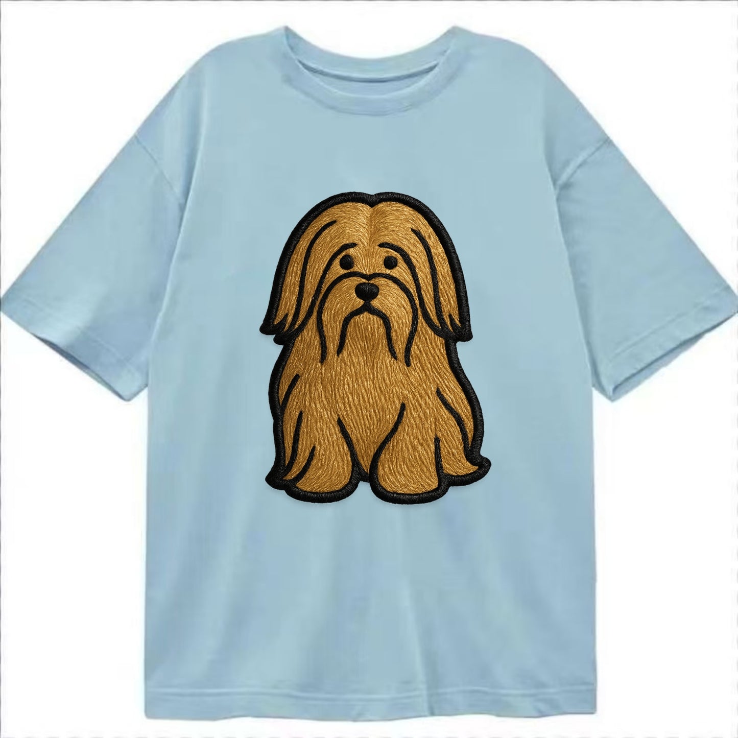 Lhasa Apso - Trendy long-haired design w - Classic T-shirt - Light Blue