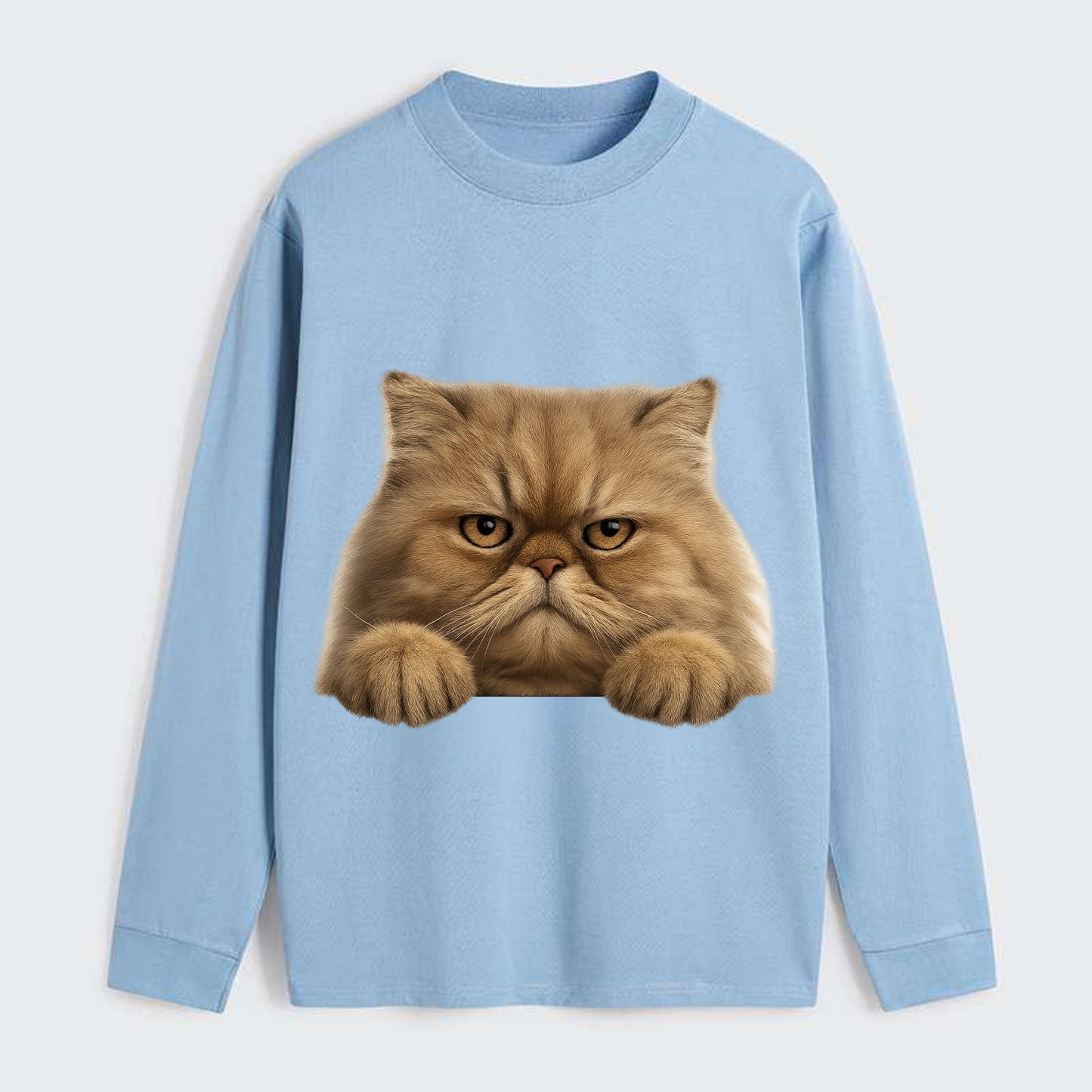 Persian Cat - Classic Long Sleeve Shirt - Light Blue
