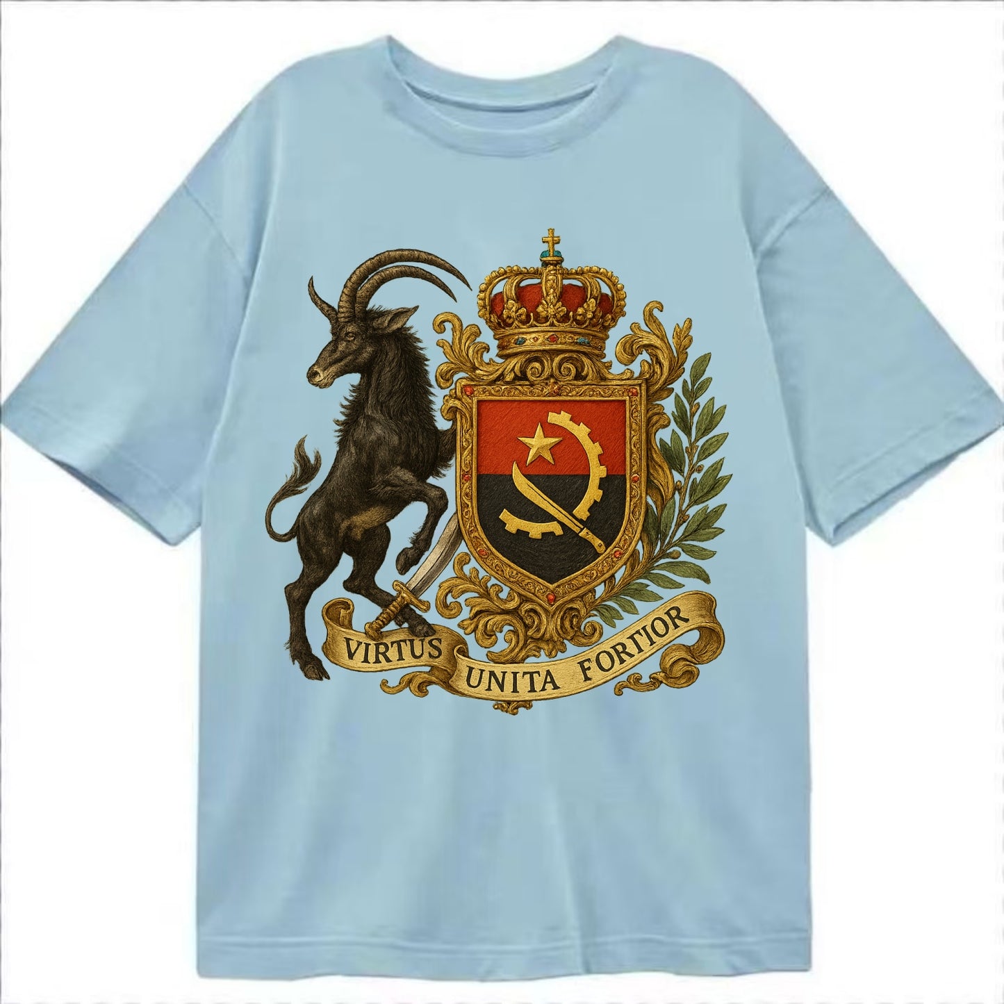 Angola Giant Sable Emblem - Classic T-shirt - Light Blue