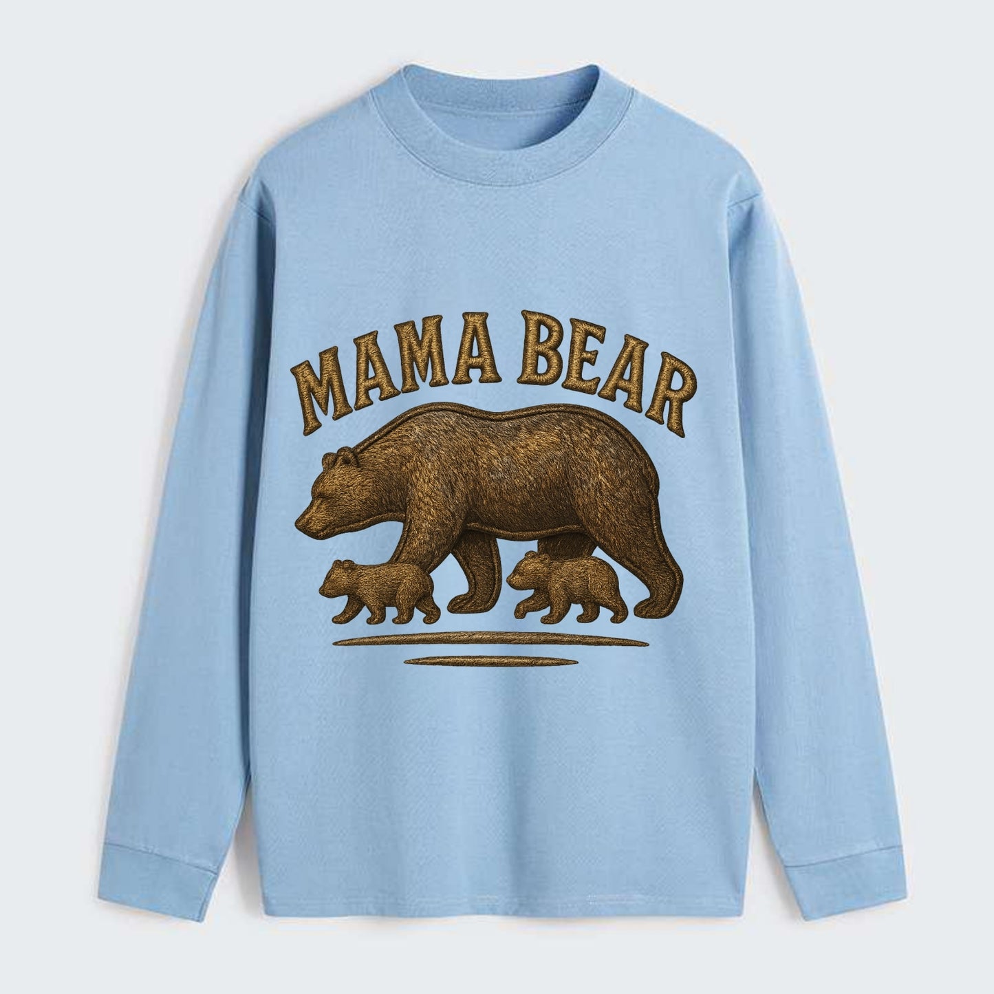 Mama Bear - Classic Long Sleeve Shirt - Light Blue