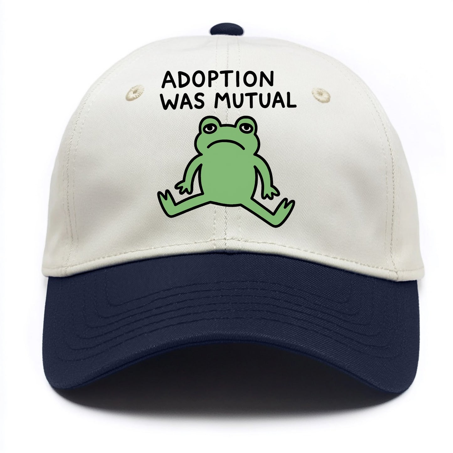ADOPTION WAS MUTUAL | Animal choosing human - Two Tone Cap - Navy