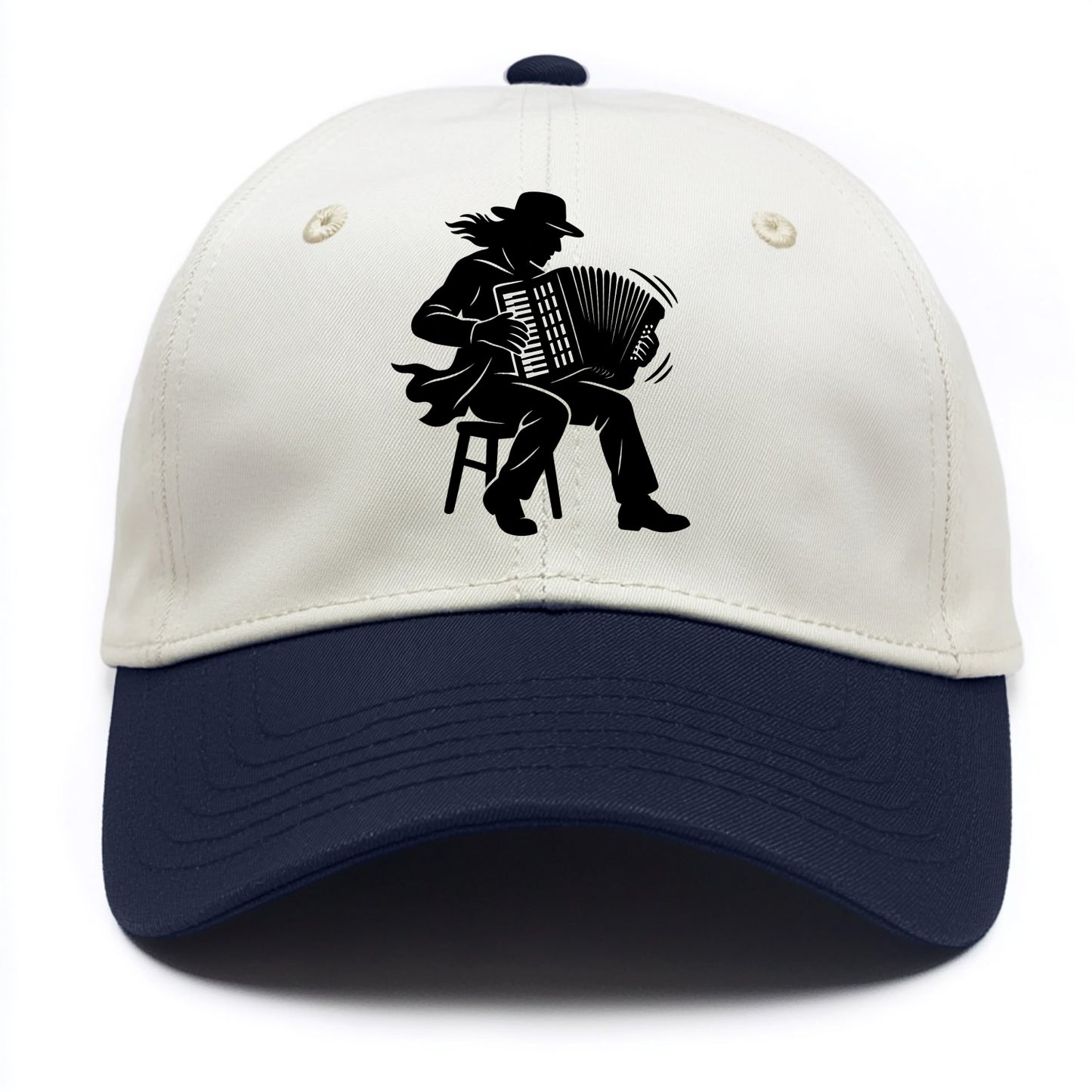 Accordion player street musician - Two Tone Cap - Navy