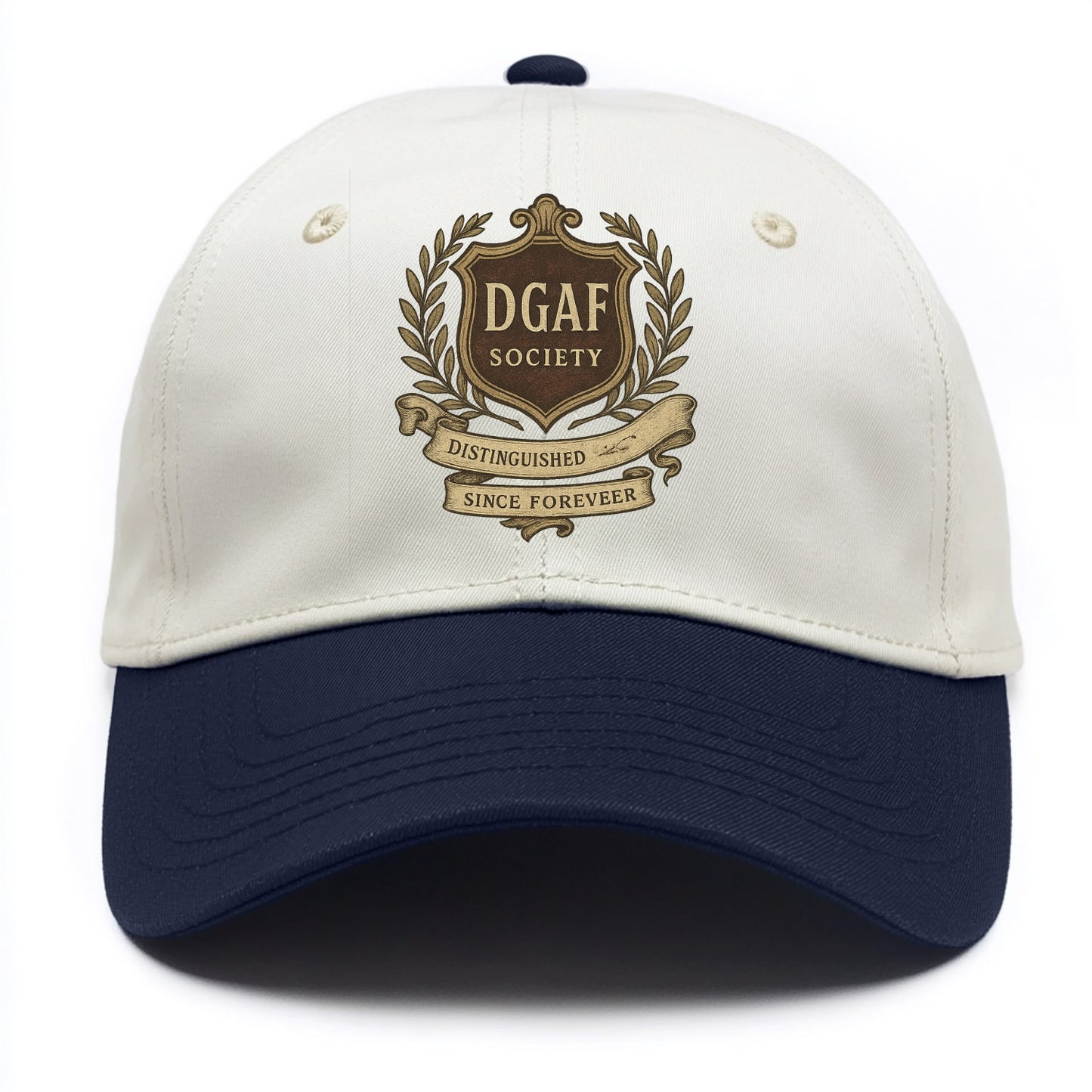 Official membership card design - "DGAF Society - Distinguished Members Since - Two Tone Cap - Navy