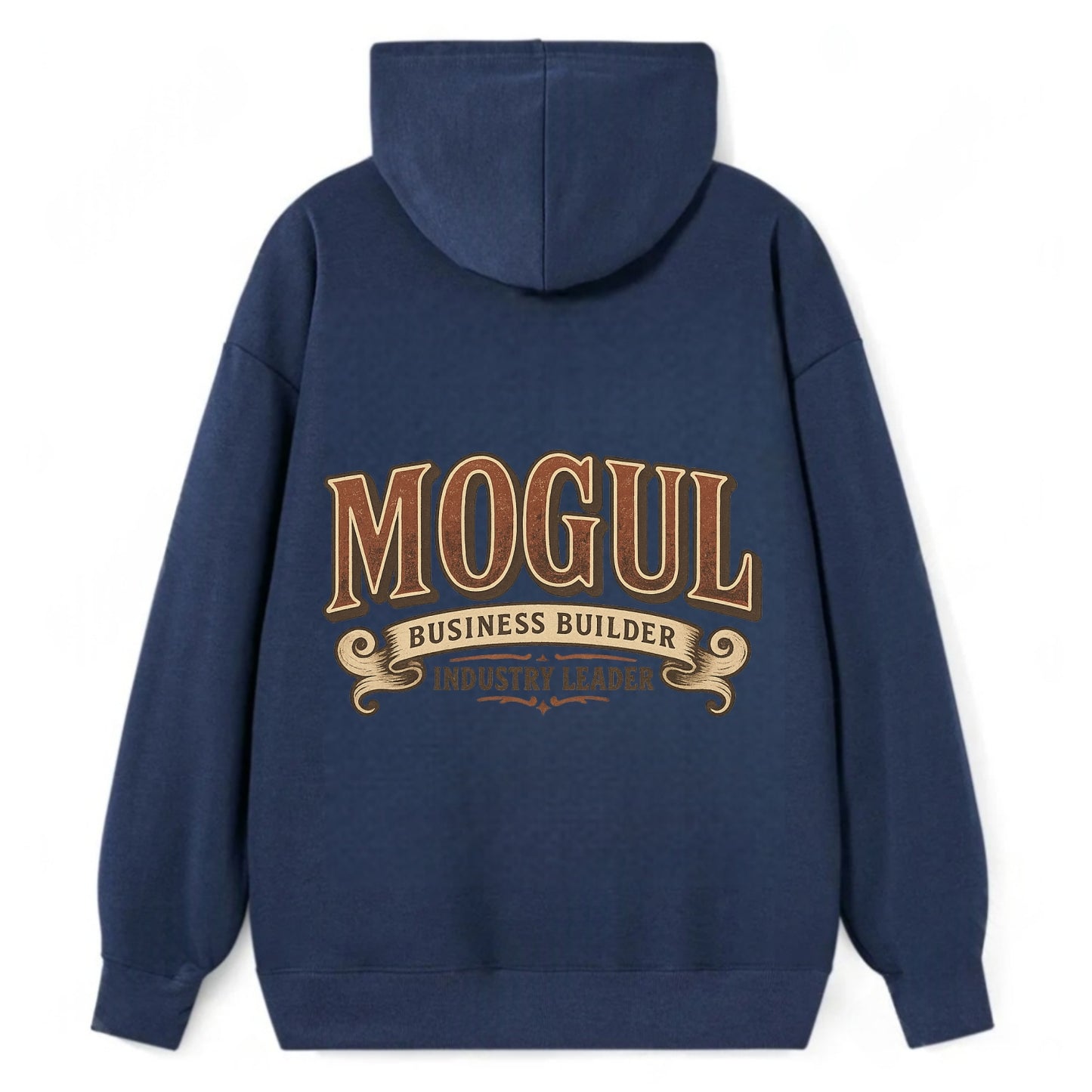 Bold typography design - "MOGUL" - business builder, industry leader - Classic Pullover Hoodie - Navy