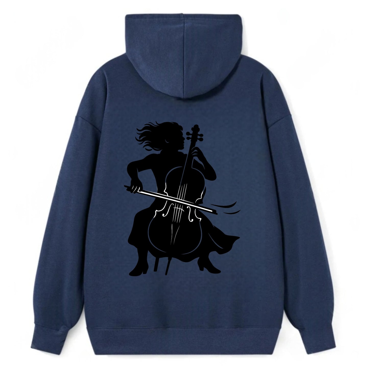 Cellist performing emotional solo - Classic Pullover Hoodie - Navy