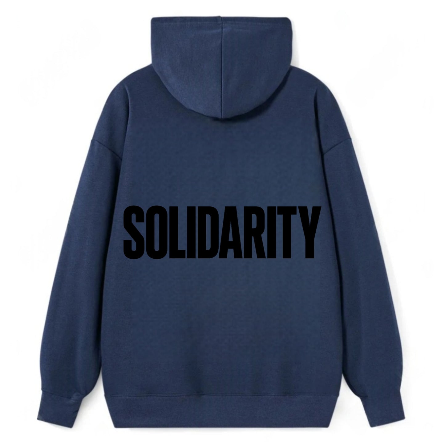Bold typography design - "SOLIDARITY" - standing together, support - Classic Pullover Hoodie - Navy