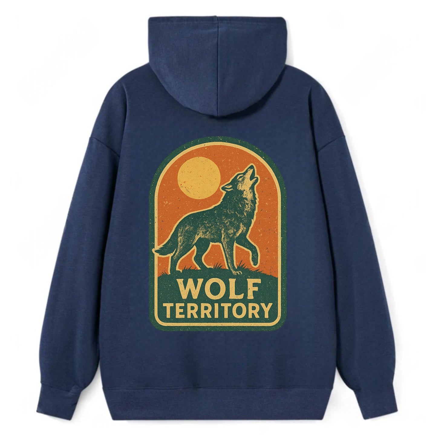 Wolf Territory Marking - Classic Pullover Hoodie - Navy
