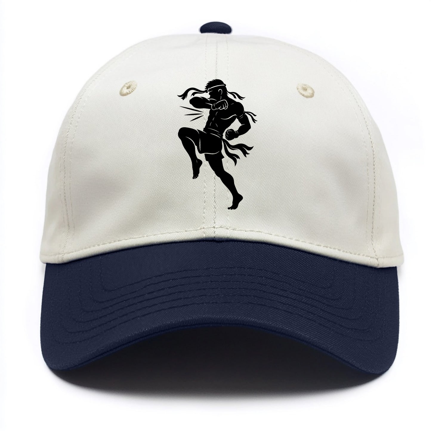 Thai Muay Thai fighter elbow strike - Two Tone Cap - Navy