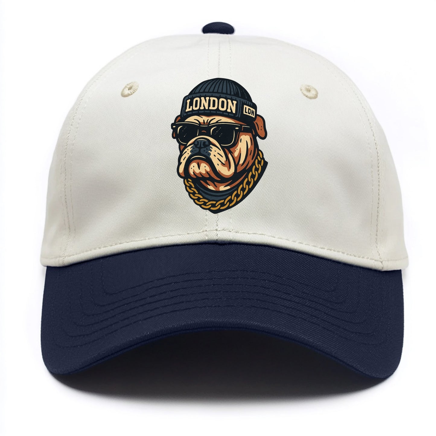 London Bulldog - Two Tone Cap - Navy