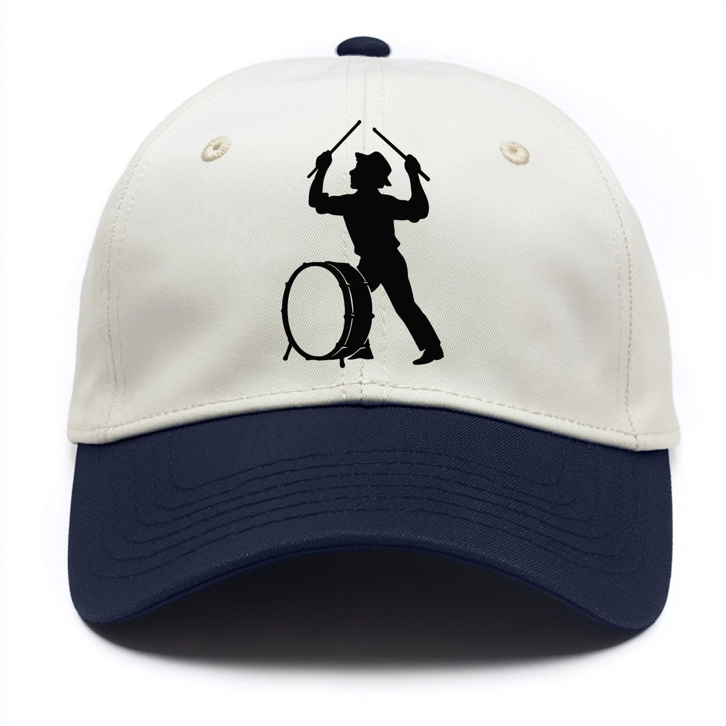 Drummer with drumsticks raised high - Two Tone Cap - Navy