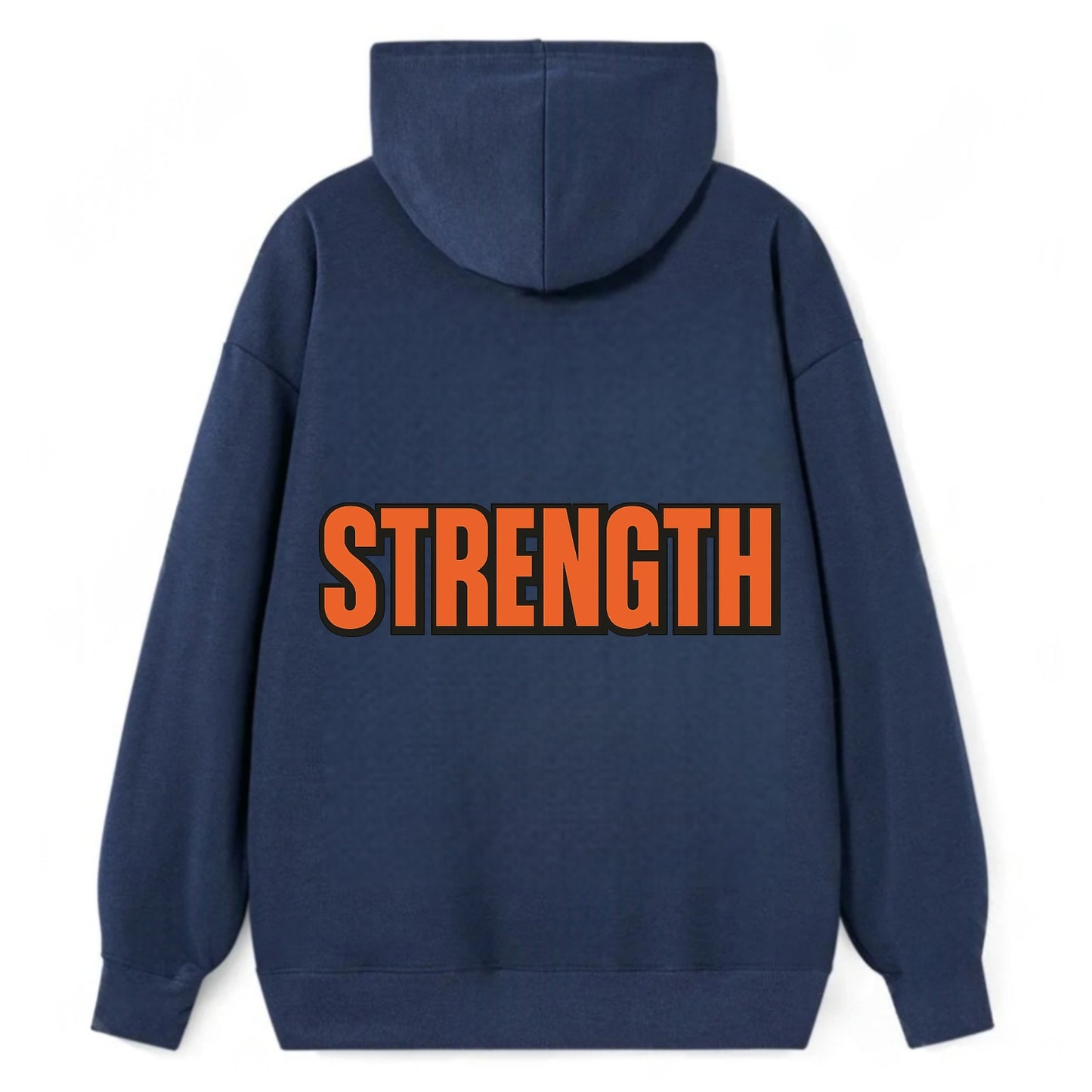 Bold typography design - "STRENGTH" - inner power, resilience, fortitude - Classic Pullover Hoodie - Navy