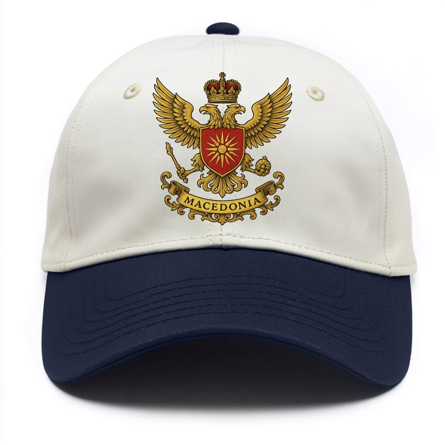 Macedonia Heritage Badge - Two Tone Cap - Navy