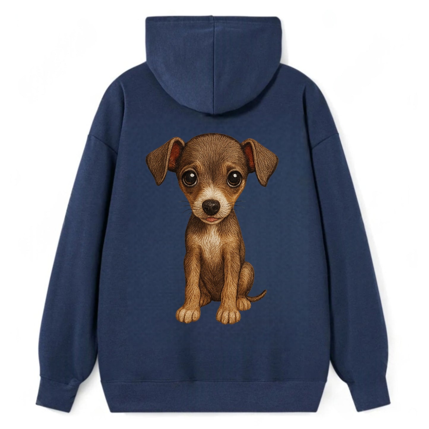Baby Italian Greyhound Puppy - sleek tiny body, long legs, gentle eyes, - Classic Pullover Hoodie - Navy