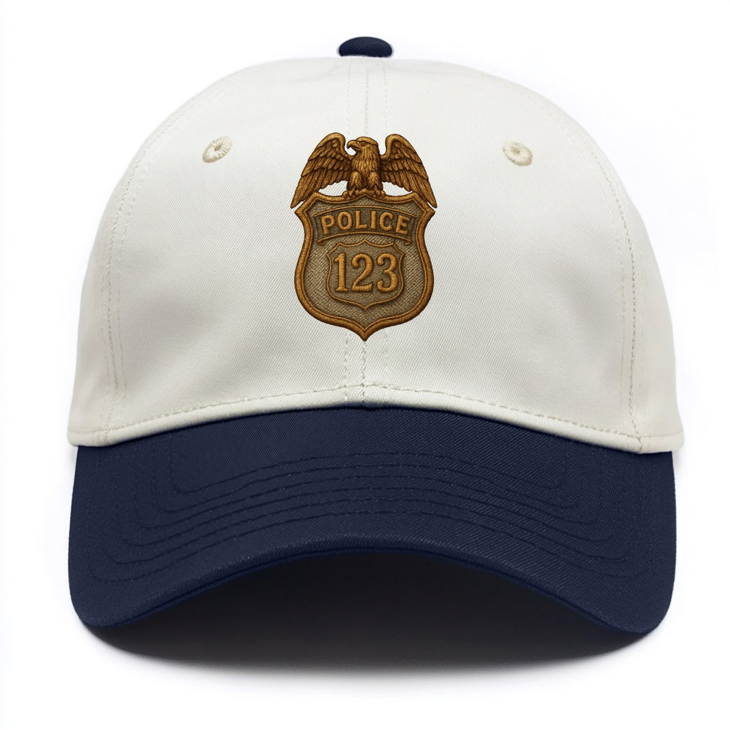 Police Badge - Two Tone Cap - Navy
