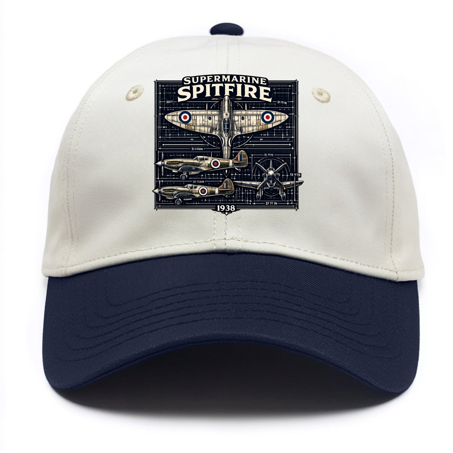 Spitfire Blueprint - Two Tone Cap - Navy
