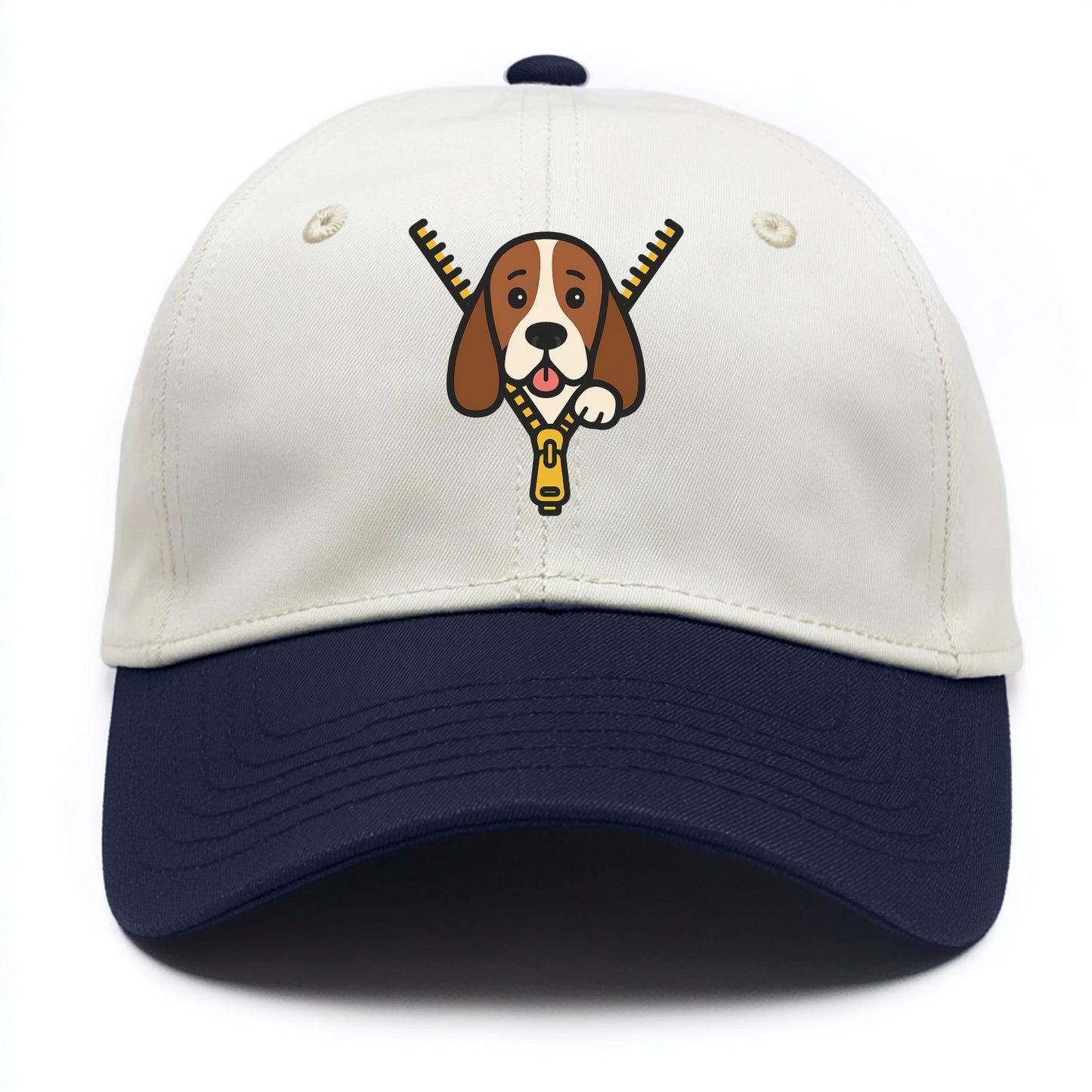 Basset Hound - Two Tone Cap - Navy