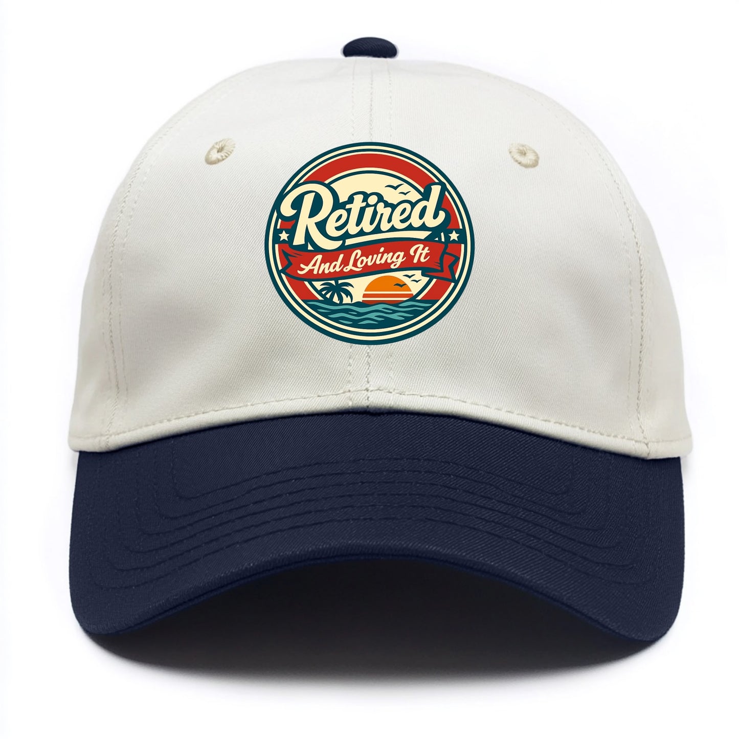 Carefree Retirement Emblem - Two Tone Cap - Navy