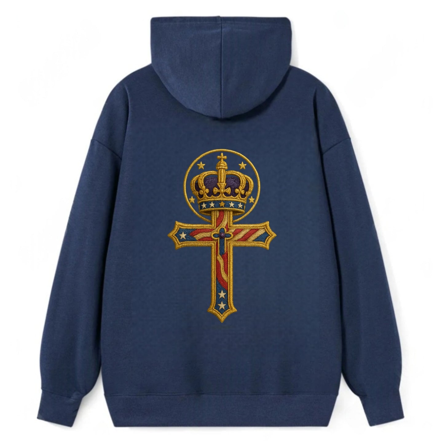 Cross and Crown - Classic Pullover Hoodie - Navy