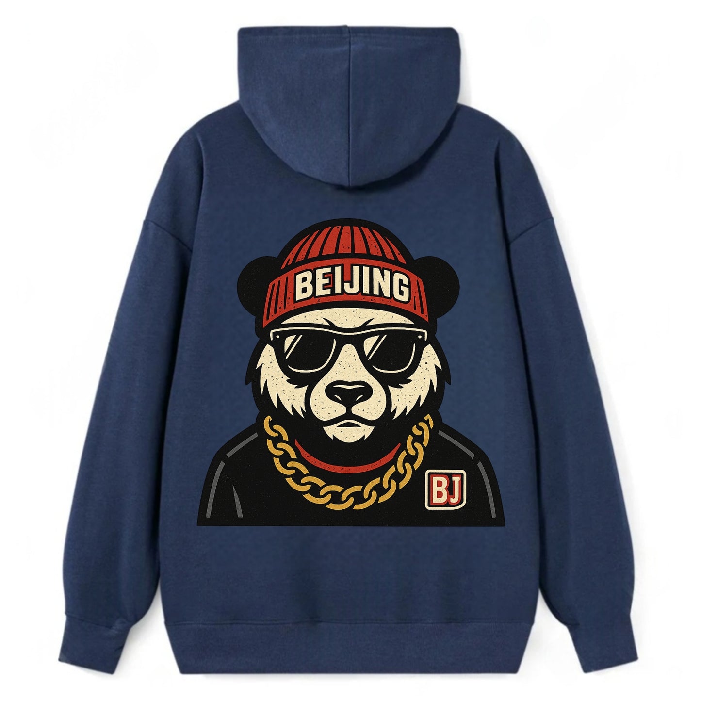 Beijing Panda - Classic Pullover Hoodie - Navy