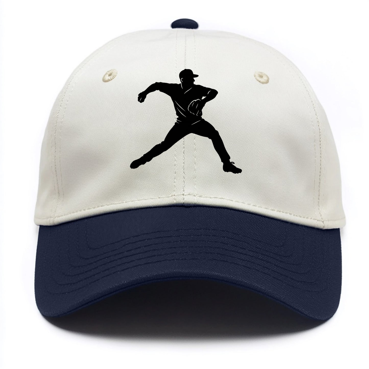 Baseball pitcher wind-up motion - Two Tone Cap - Navy