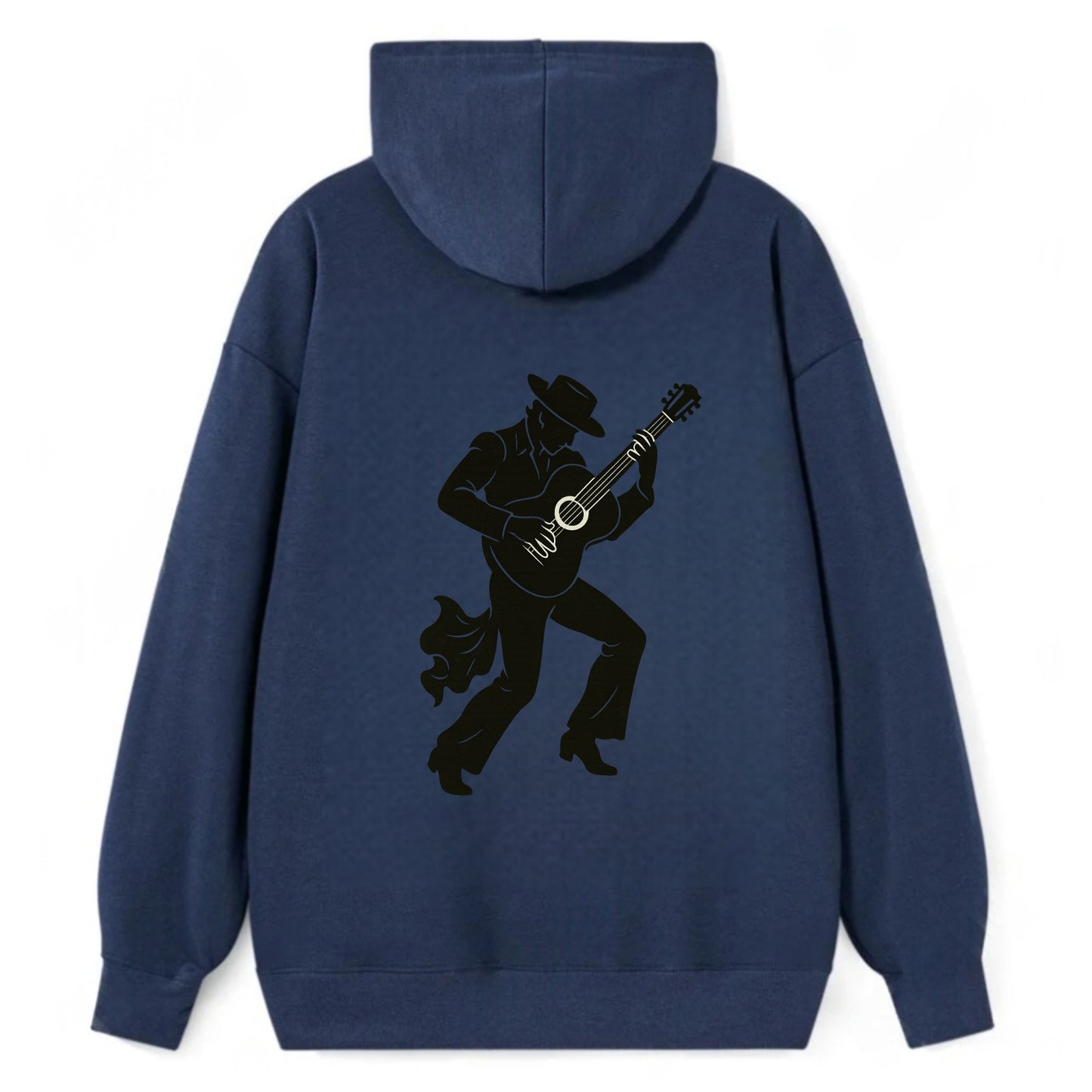 Flamenco guitarist dramatic pose - Classic Pullover Hoodie - Navy
