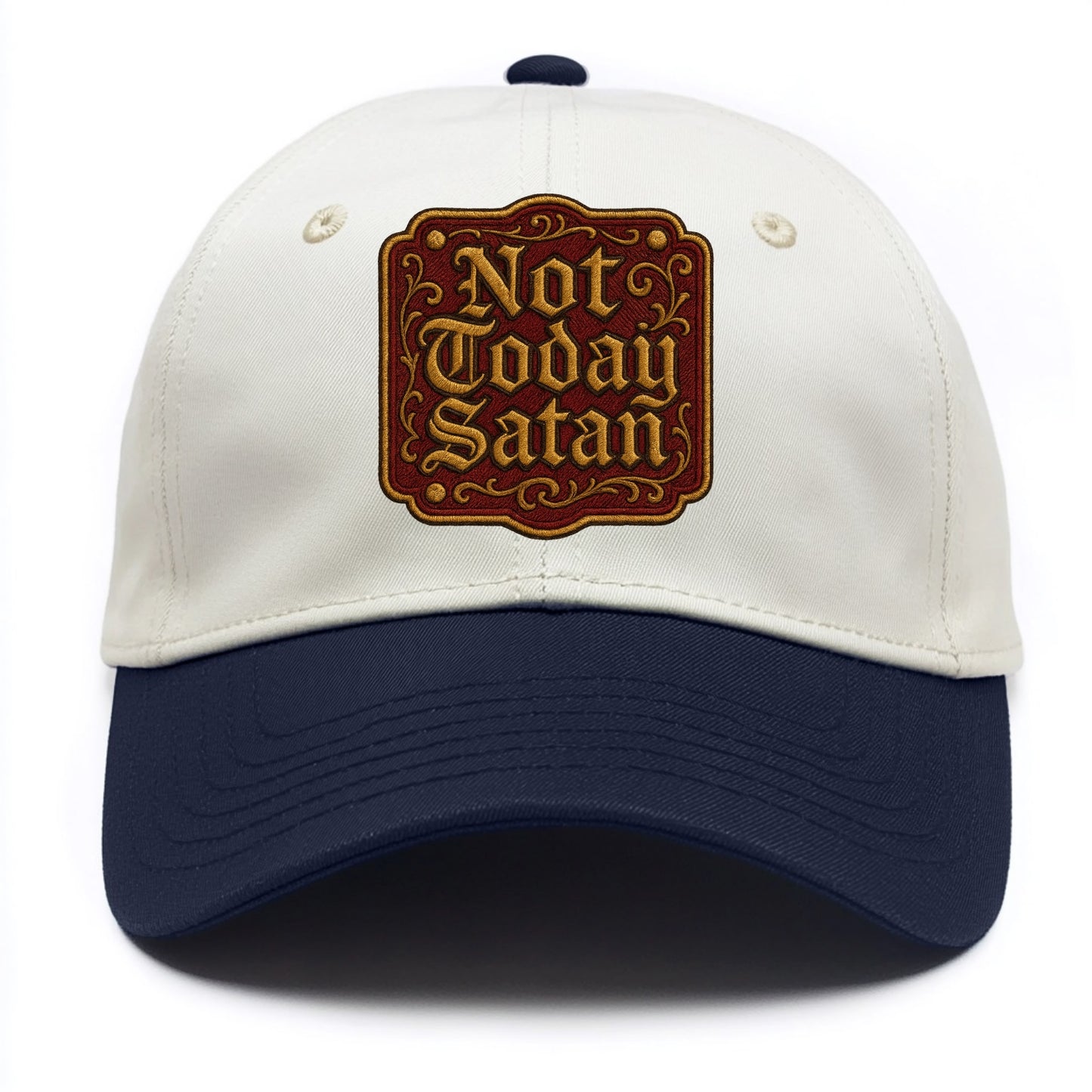 Not Today Satan - Two Tone Cap - Navy