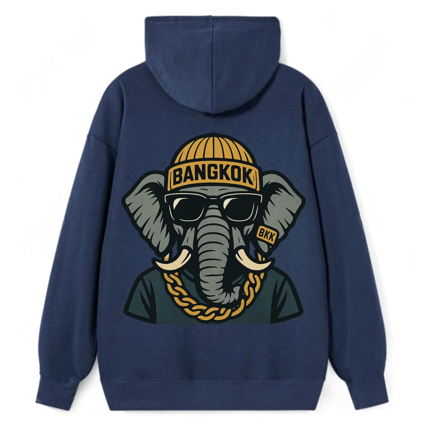 Bangkok Elephant - Classic Pullover Hoodie - Navy