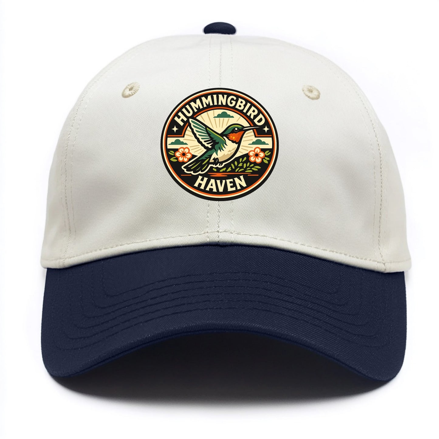 Hummingbird Sanctuary Emblem - Two Tone Cap - Navy