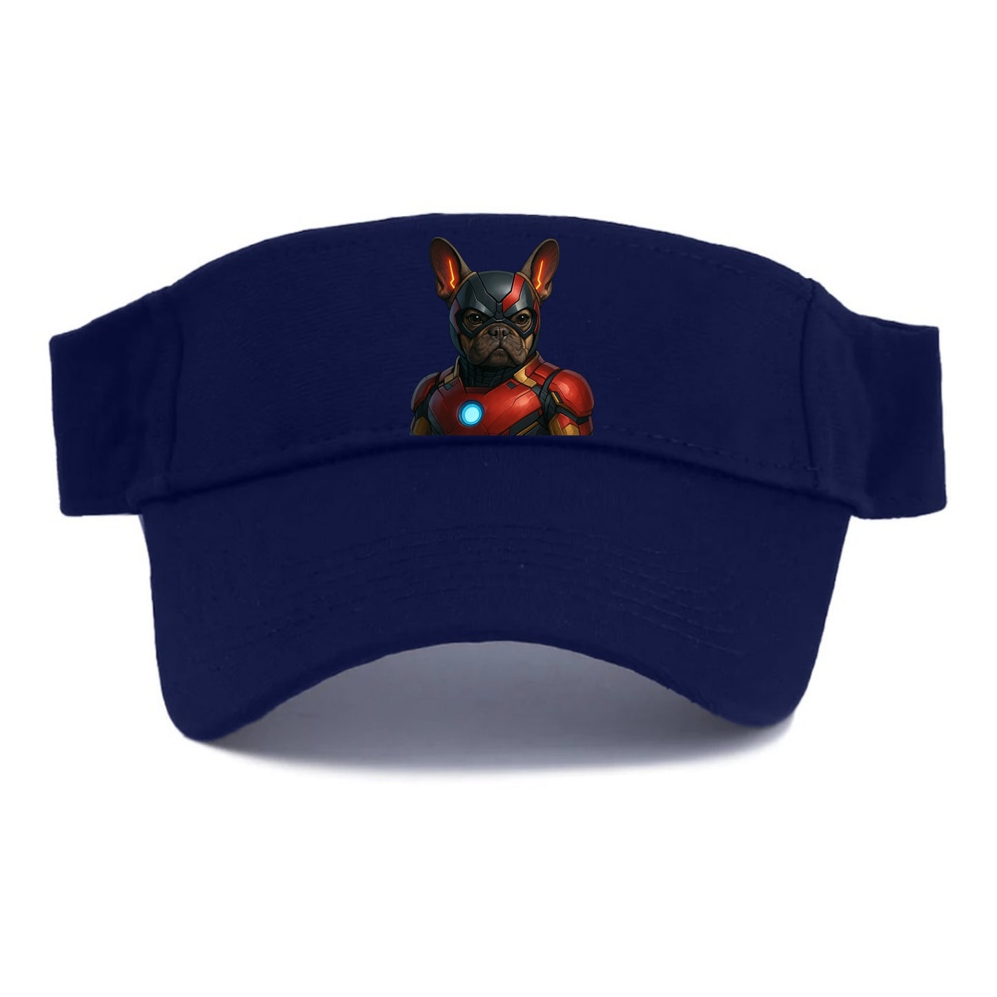 French Bulldog Iron Man - Visor - Navy